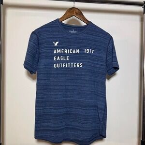 American Eagle Outfitters Blue Cotton T-shirt Size Medium Outdoors Spring Summer